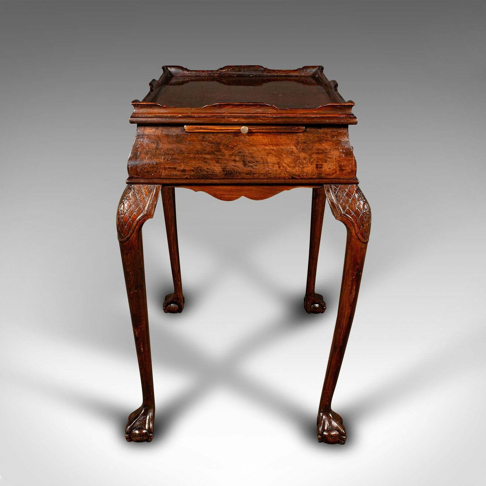 Antique Silver Display Table, English, Walnut, Georgian Revival, Late Victorian photo Furniture