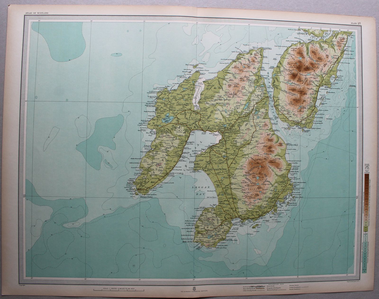 Large 1910 Map Isle Of Islay The Whisky Lovers Map