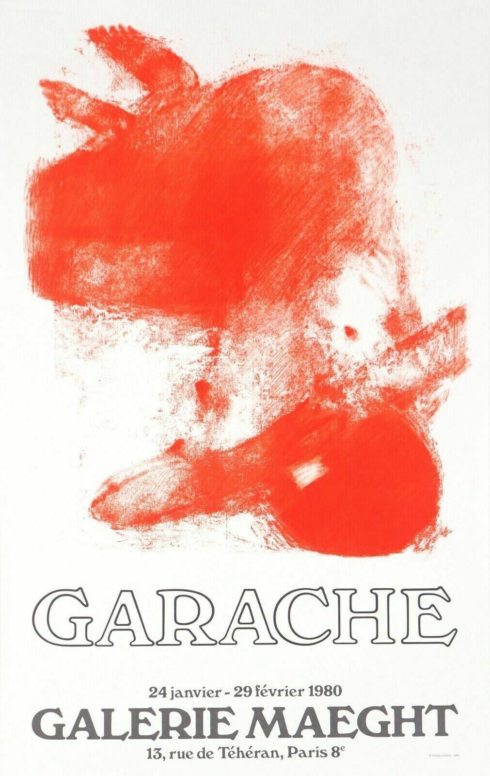 Claude Garache   Lithographic Poster Lithograph Poster 1980 Female Nude