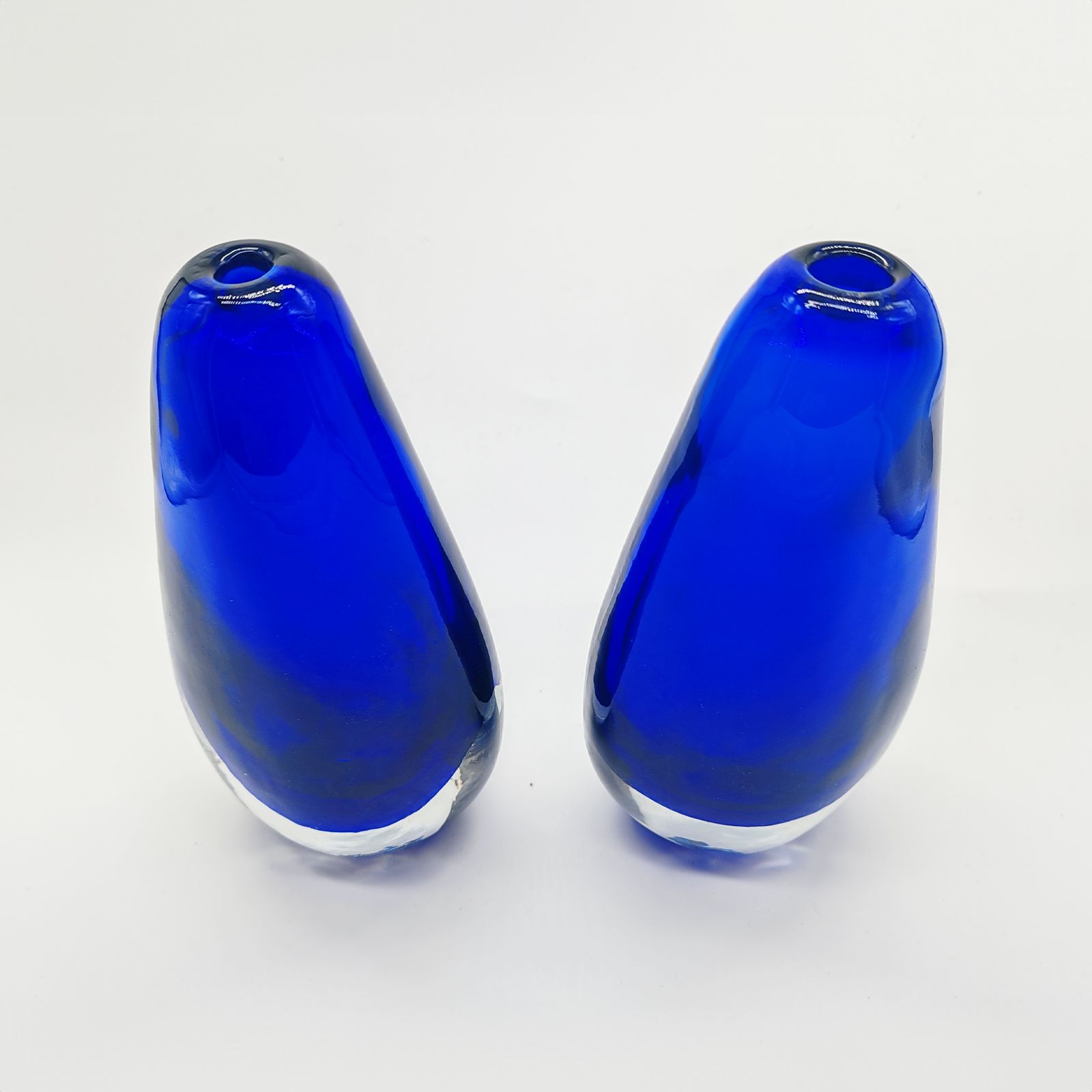 Vintage Pair Of Vases In Murano Glass By Flavio Poli For Seguso   1960s. photo Home Decor