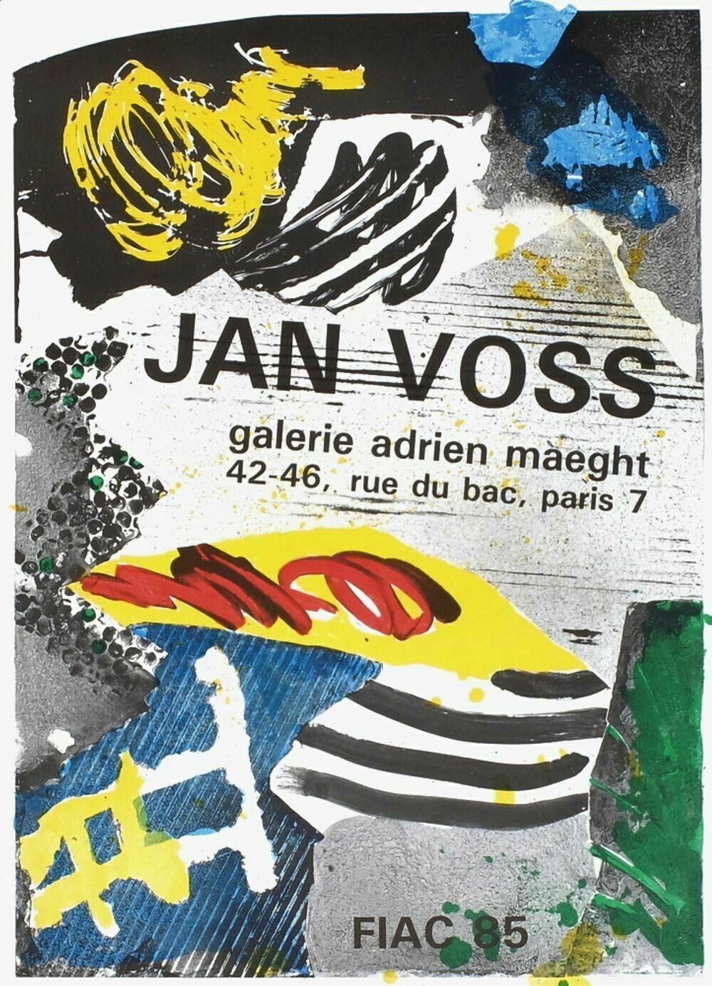 Jan Voss   Poster Poster In Lithograph Exhibition Works On Paper 1985