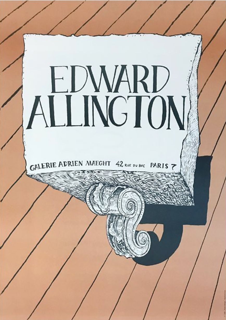 Edward Allington   Original Lithograph As Poster   Exhibition 1986   50 X 70