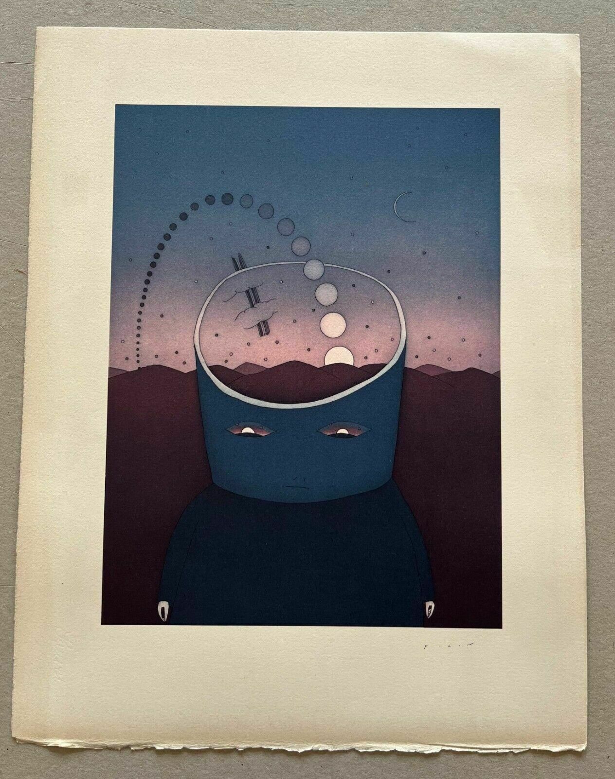 Jean Michel Folon   The Circular Ruins Photolithograph On Sauret Vellum