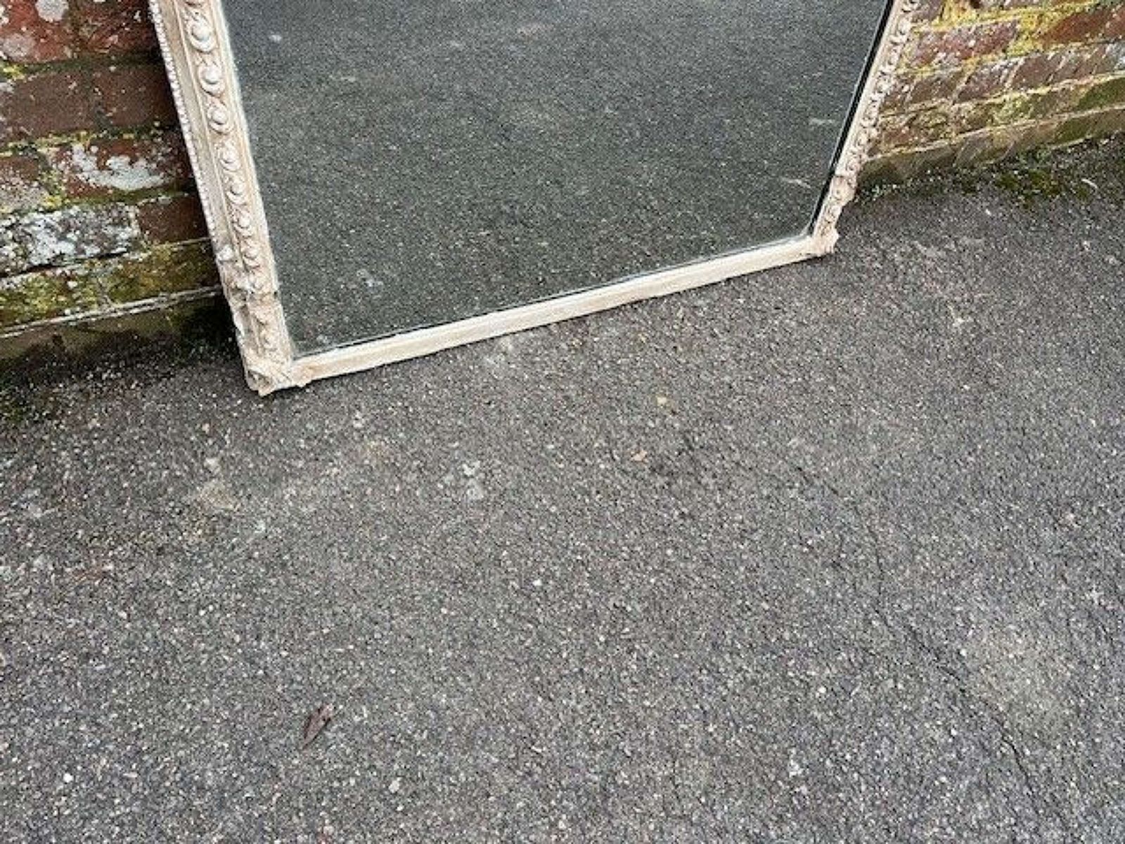 A Wonderful Large Antique English 19th C Arched Top Painted Mirror. photo 1595.0