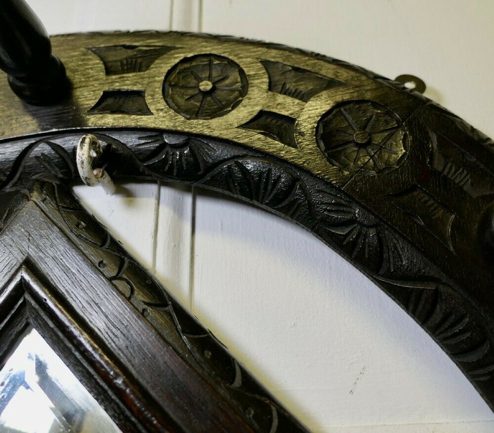 Gothic Horseshoe Coat And Tack Rack With Mirror photo 1194.0