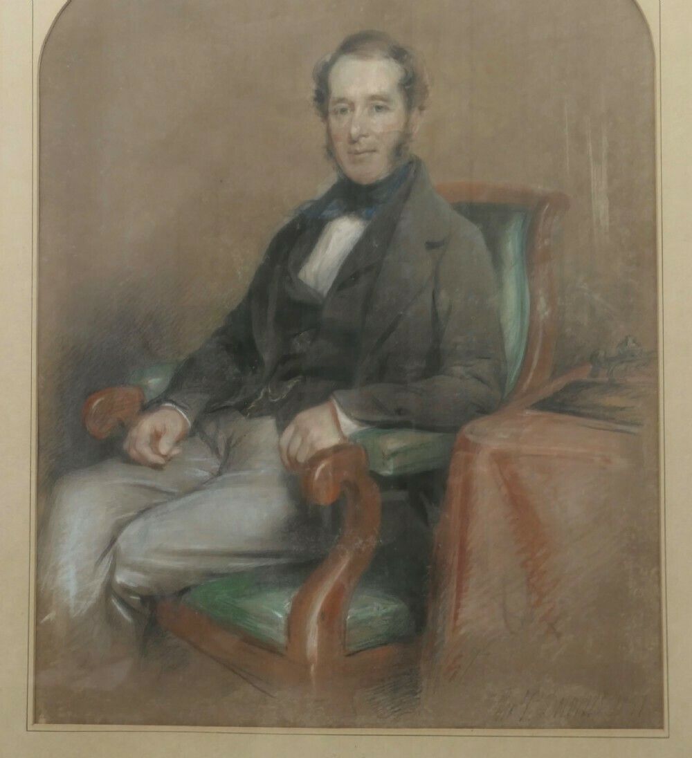 Portrait Of A Gentleman In Pastel And Charcoal By Thomas Price Downes photo Art