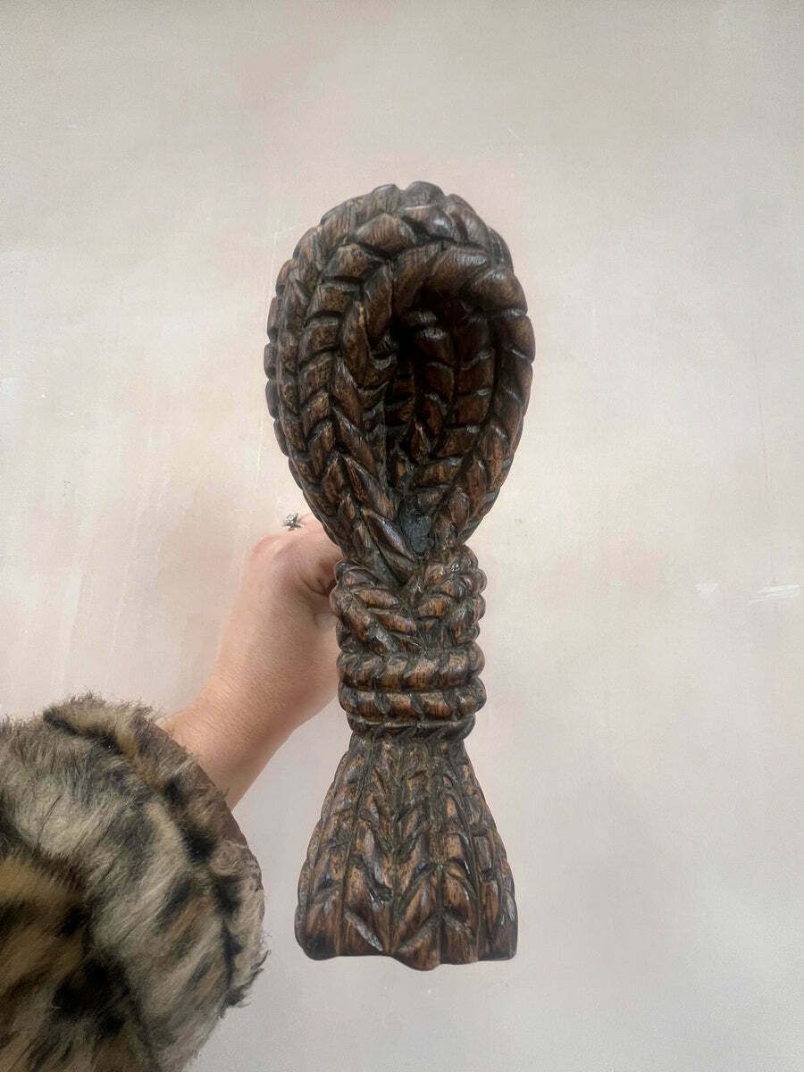 Pair Of Chunky Italian Knot Detail Coat Hooks C.1950 photo vinterior