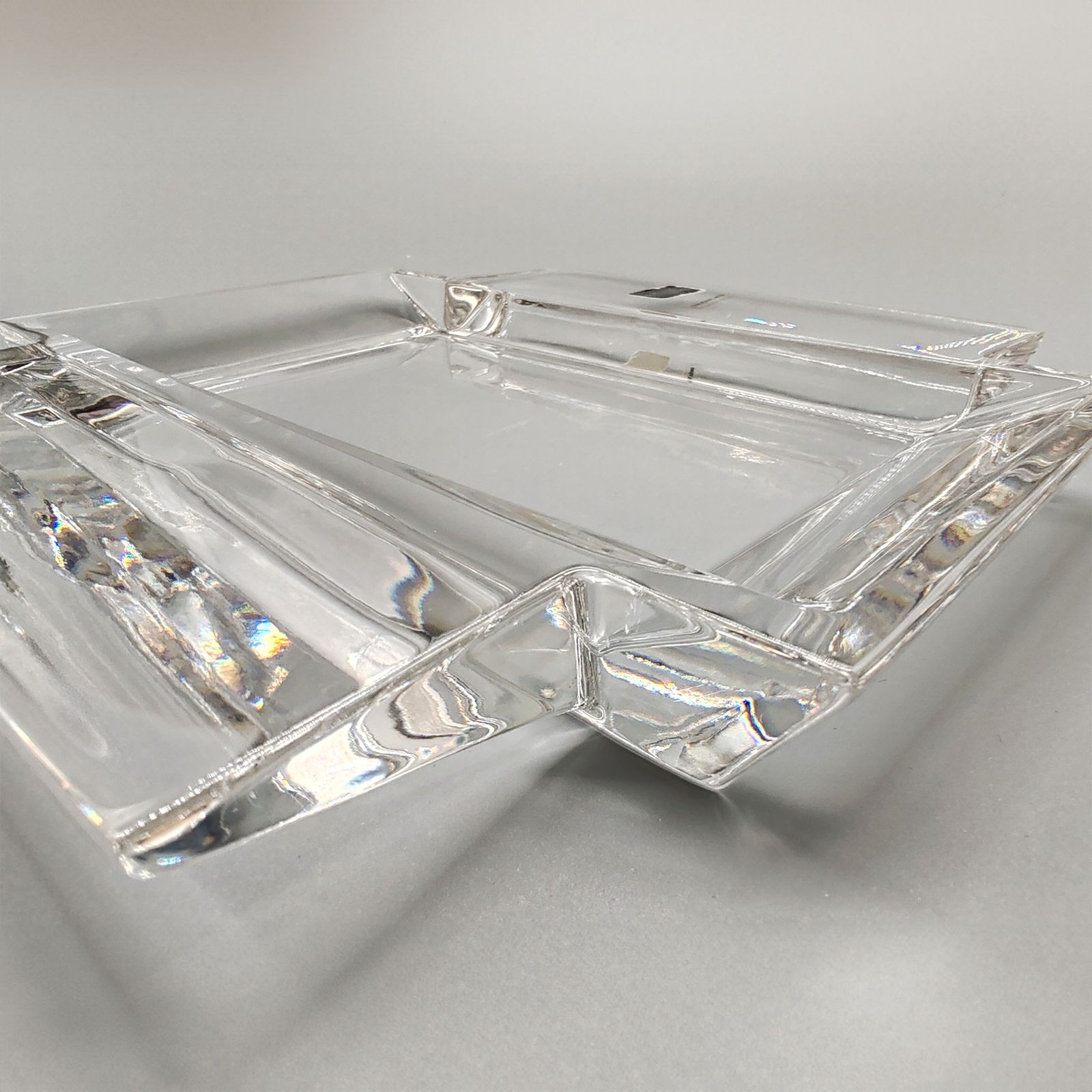 Ashtray Or Catch All In Crystal By Laura Griziotti For Arnolfo Di Cambio   1970s photo vintage