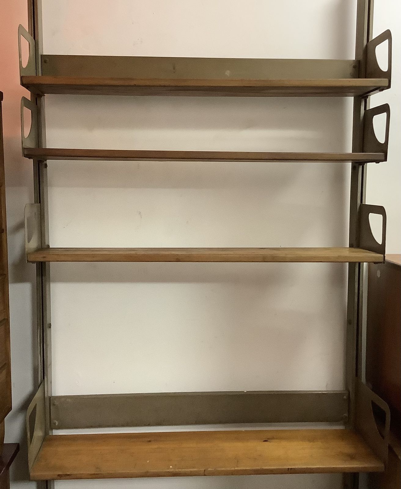 1950  French Industrial Adjustable Shelving