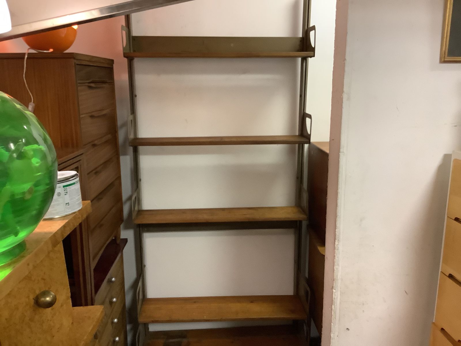 1950  French Industrial Adjustable Shelving photo furniture