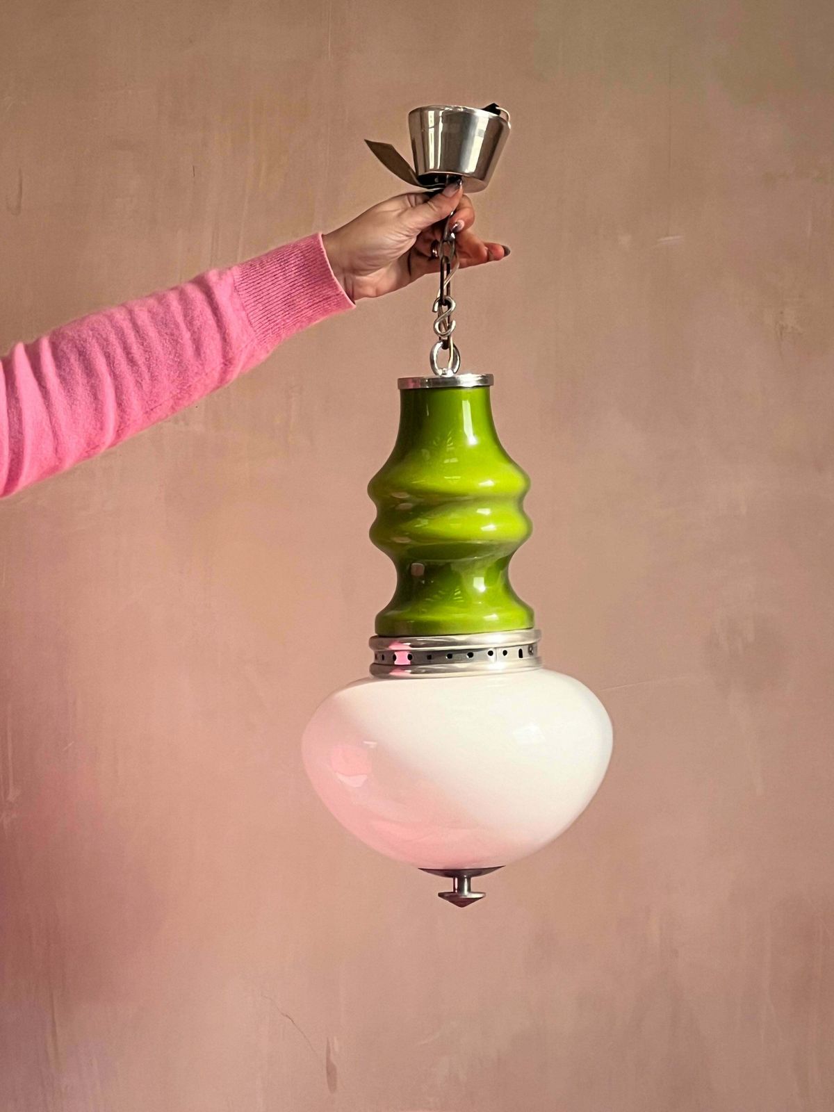 1960s Mazzega Opal Pendant Light. photo for sale