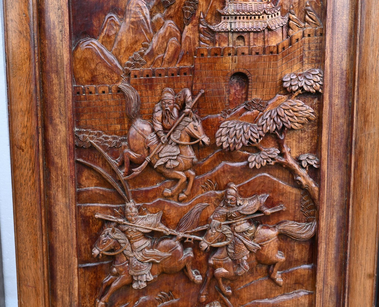 photo for sale Set Chinese Carved Panels Screen Room Divider 1880