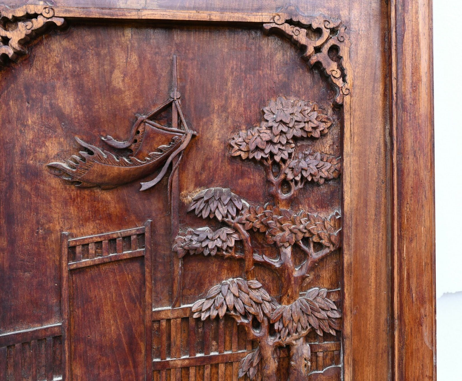 Home Decor Set Chinese Carved Panels Screen Room Divider 1880 photo