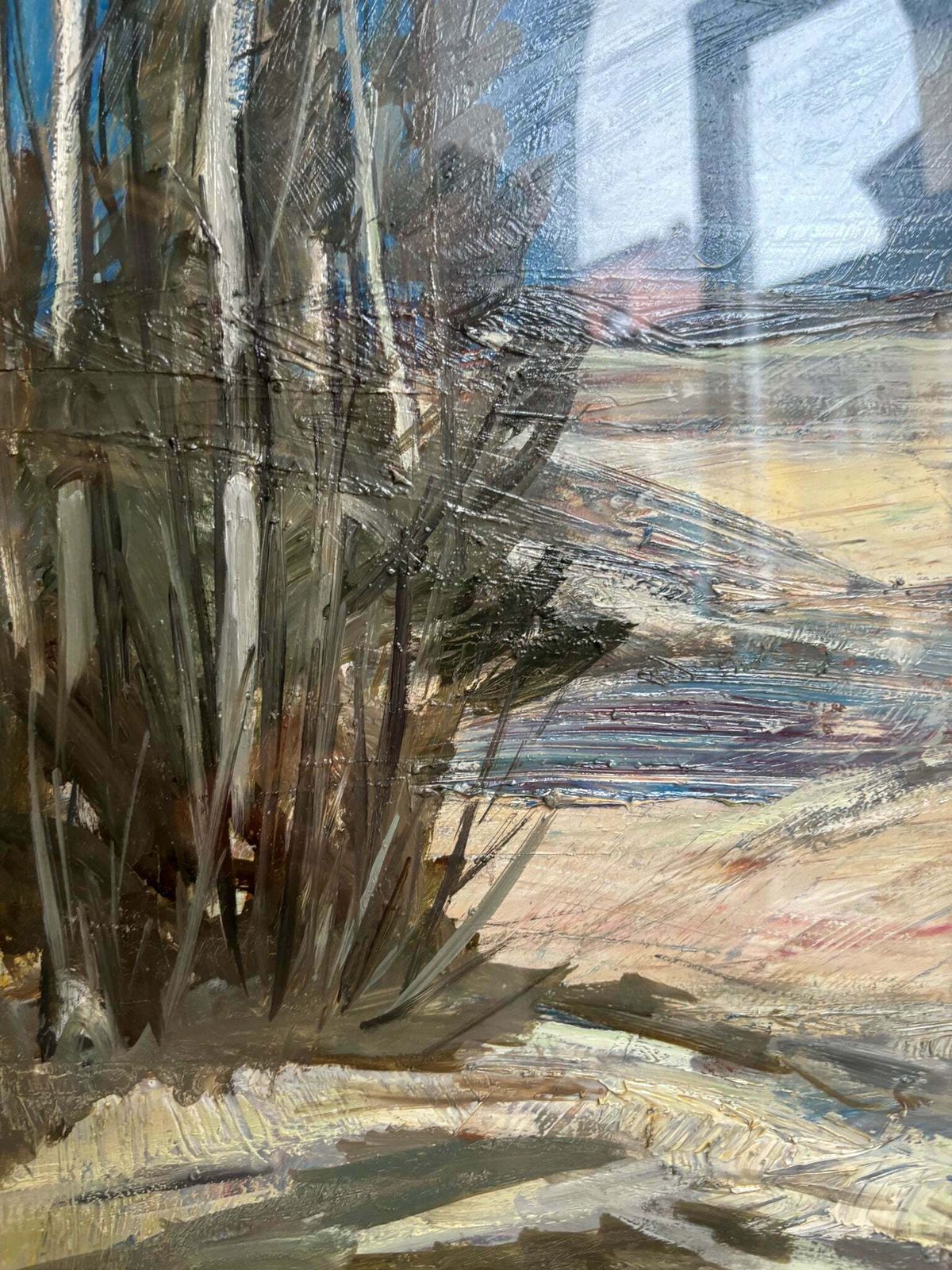 Oil Painting On Canvas Of Landscape By Lamberto Lamberti From The 1970s photo furniture