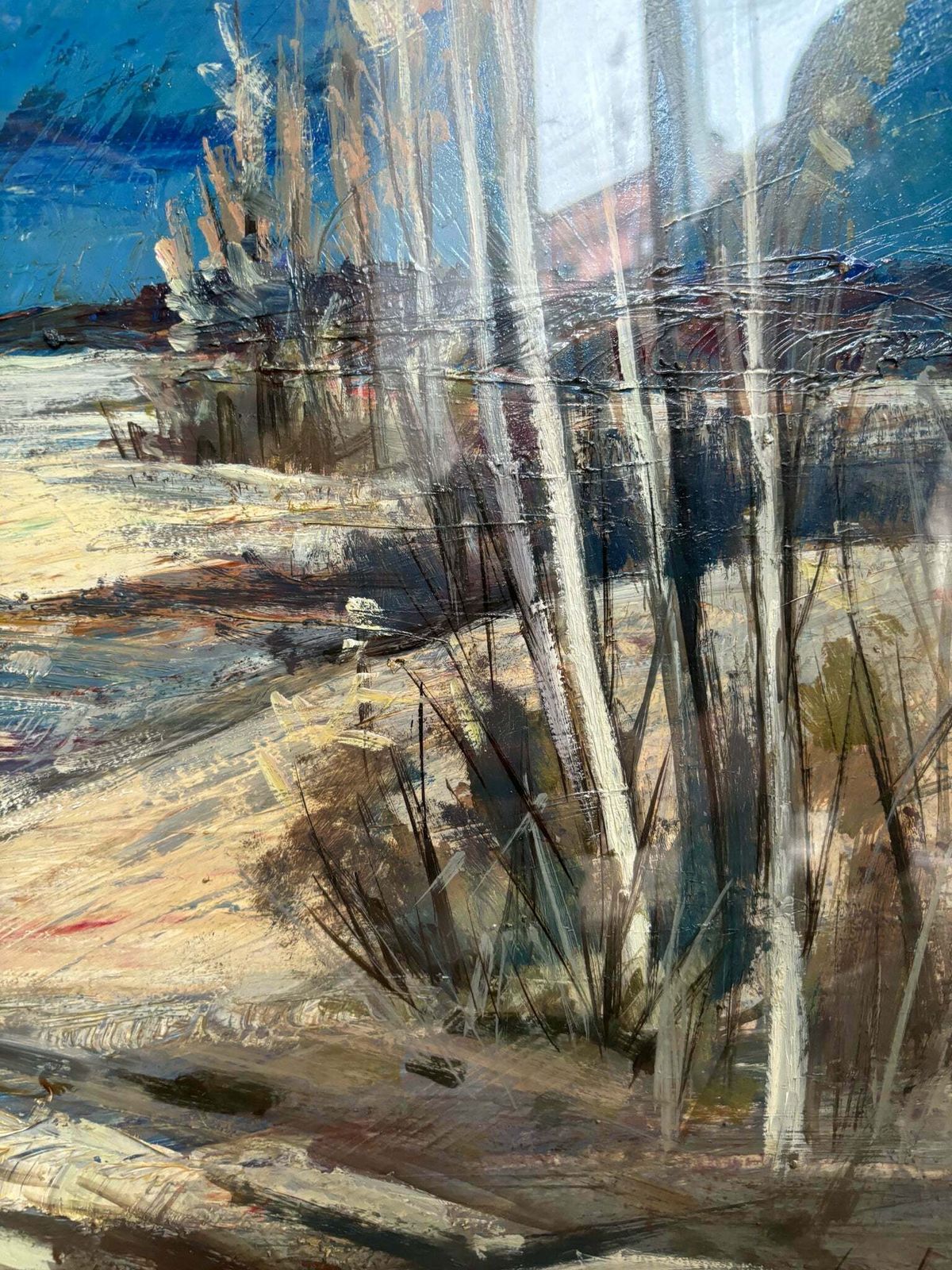Oil Painting On Canvas Of Landscape By Lamberto Lamberti From The 1970s photo 350.0
