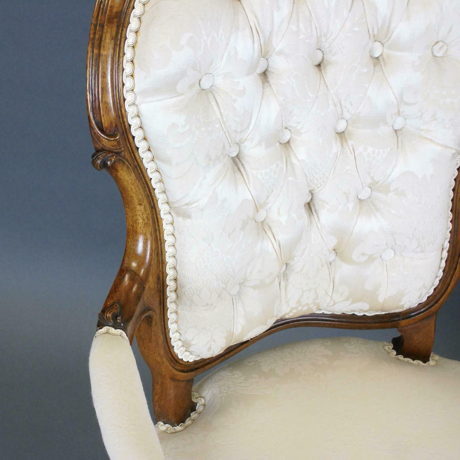 A Fine Pair Of Victorian Rosewood Arm Chairs photo 3150.0