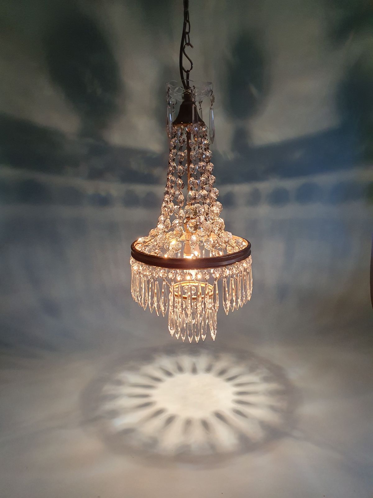 Early 20th Century Spike Chandelier With Swags To The Top photo furniture