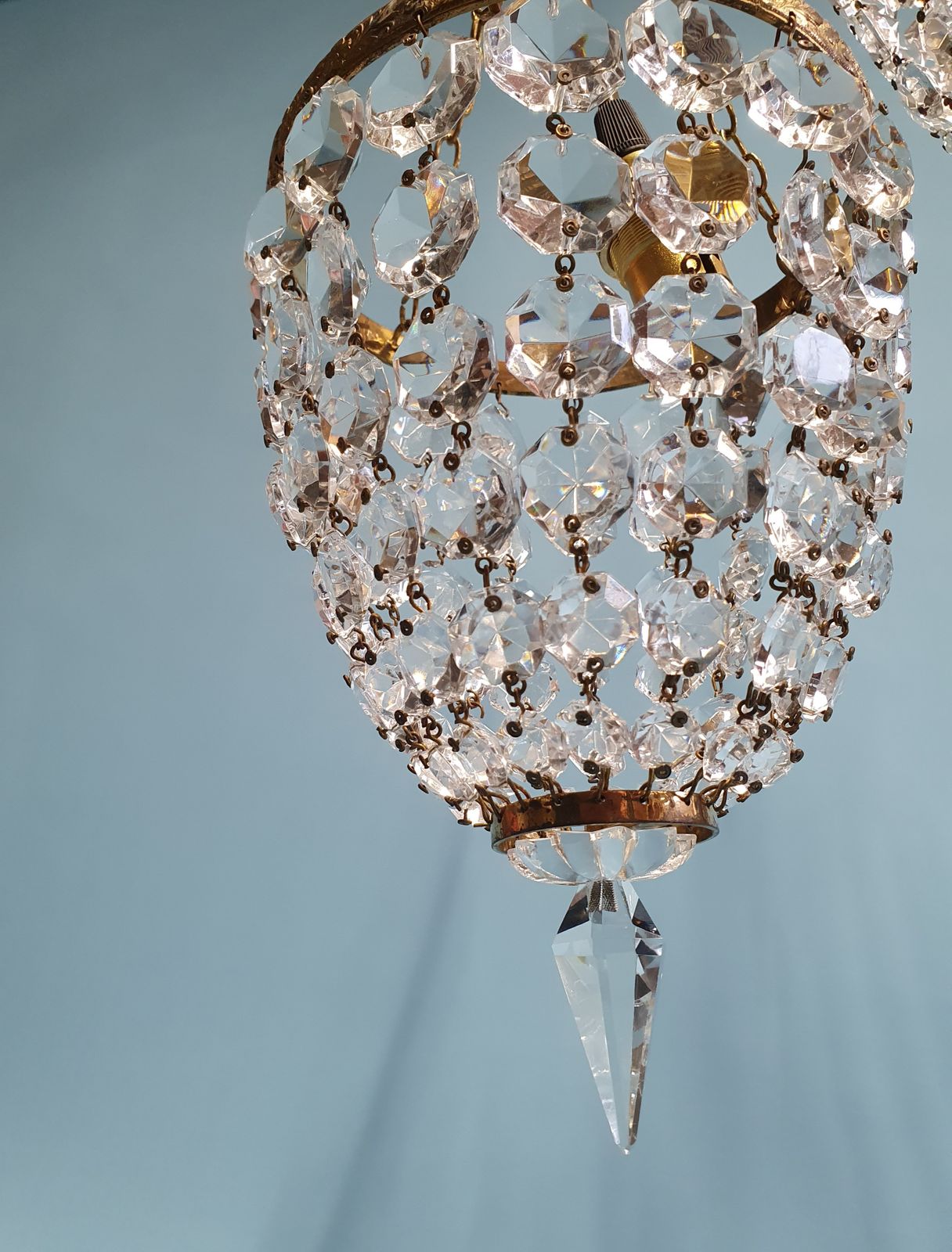 Early 20th Century Small Pair Of Bag Chandelier photo buy