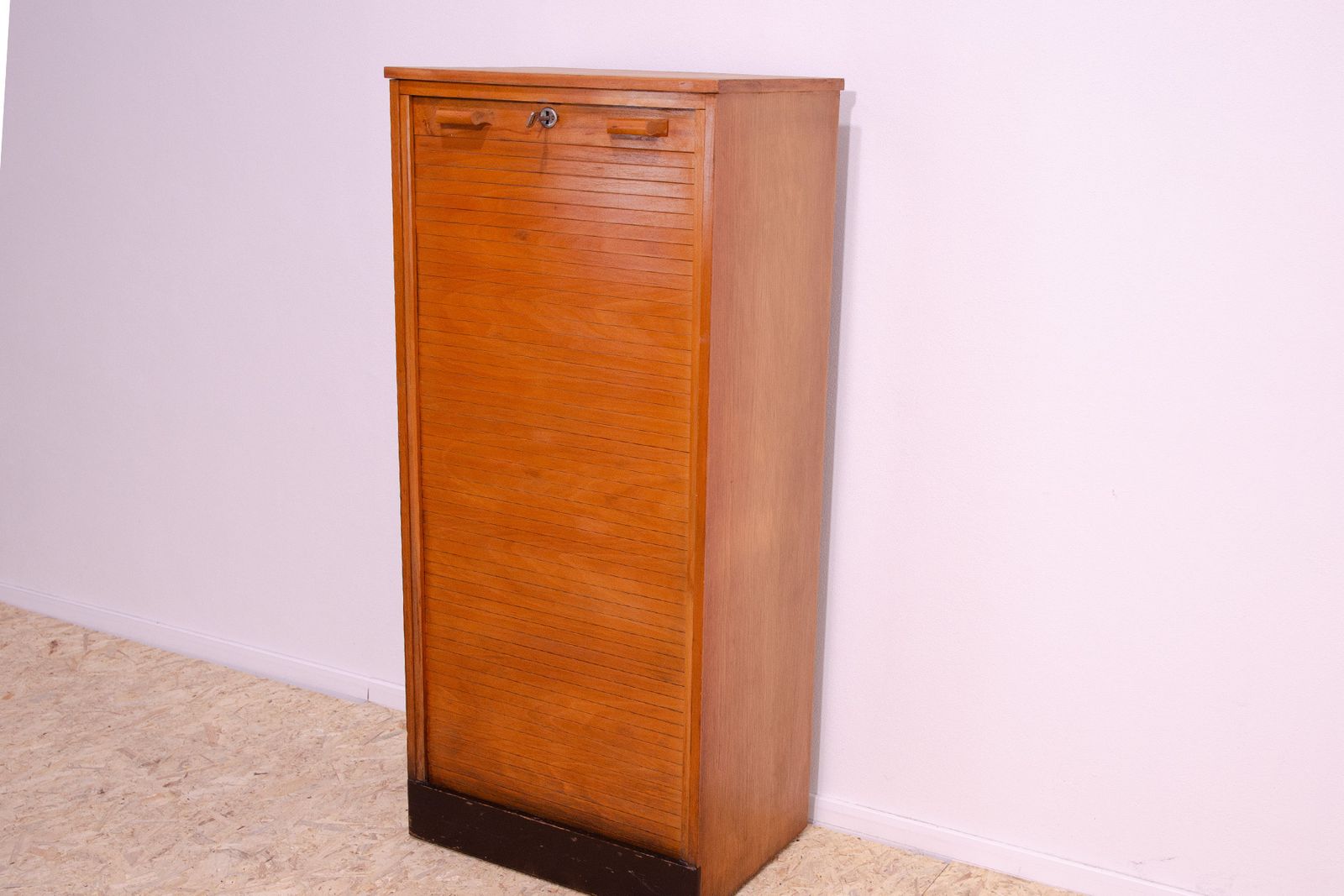 Roller Blind Cabinet By Interier Paraha, 1950s, Czechoslovakia photo vinterior