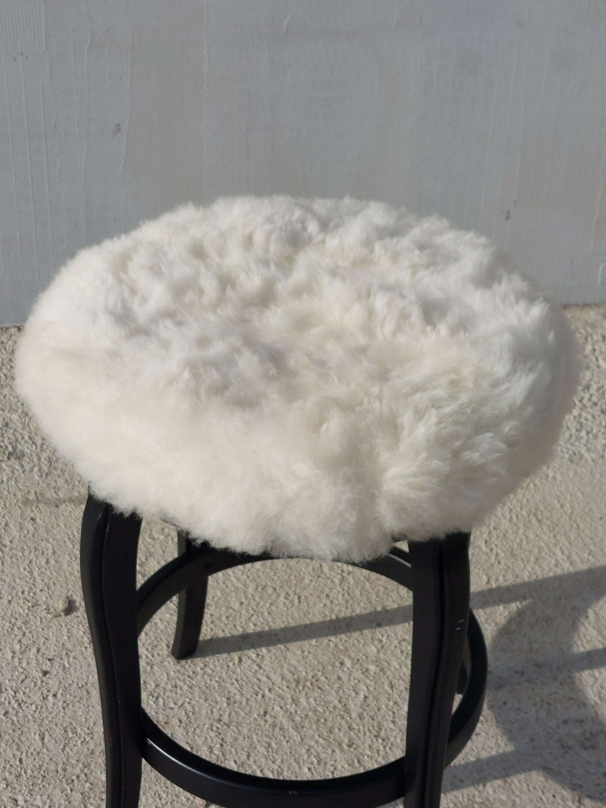 photo for sale Thonet Style Stool /Thonet Style Sheepskin Chair /Mcm Stool Sheepskin Stool/ Unique Stool,Chair / Sheepskin Stool/Mcm Home/Mcm Interior/80's
