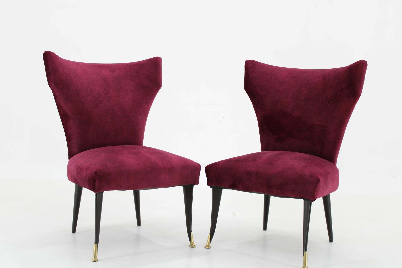 1950s Pair Of Italian Chairs, Restored