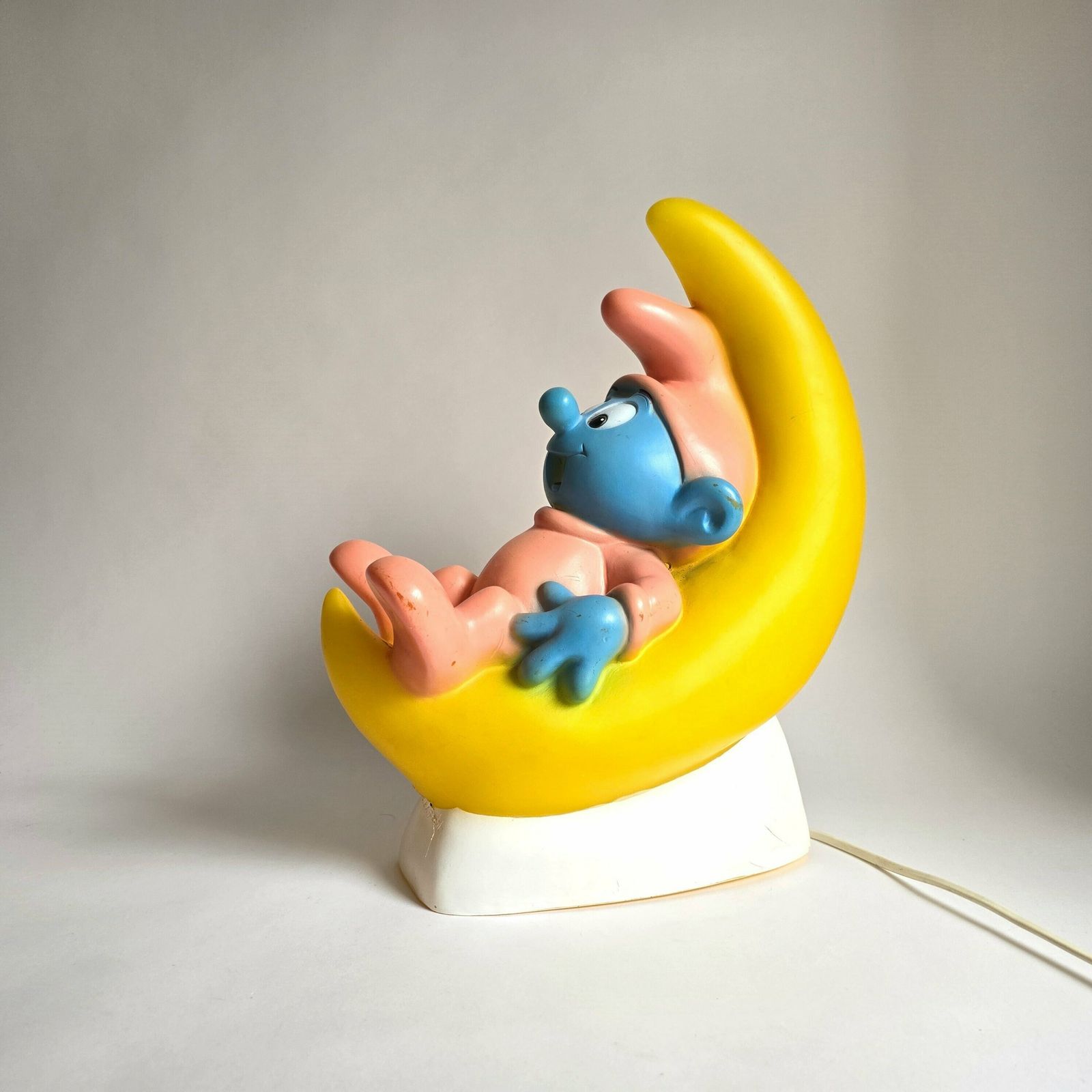 Vintage Rare Pop Art Lamp Smurf Baby Lovely Accent Table Lamp