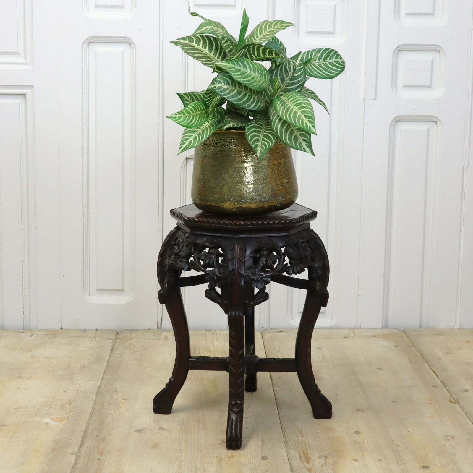 Antique Chinese Marble & Hardwood Jardiniere Stand Table 1603a photo 385.0