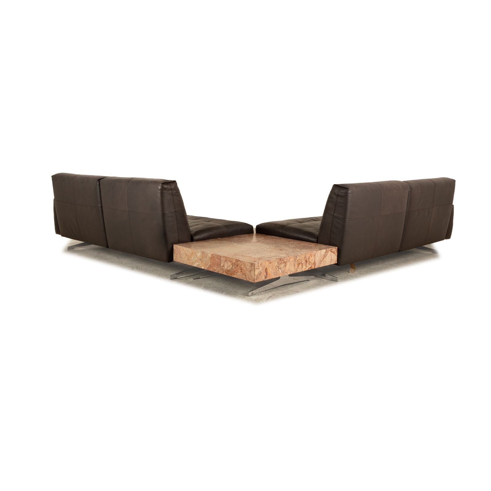 Mobilier Canapé d'angle Rolf Benz 50 en cuir brun foncé, fonction manuelle photo