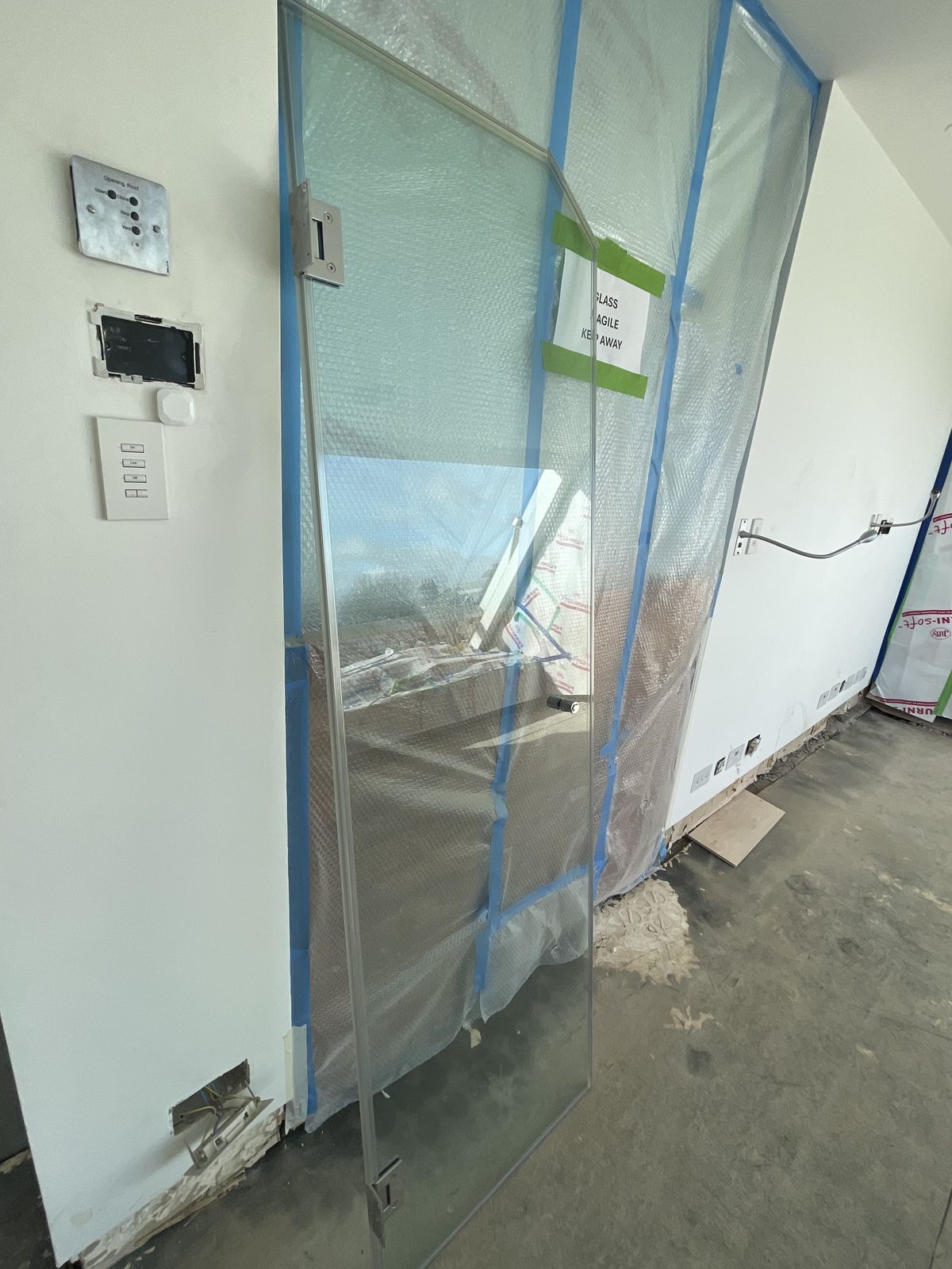 Clear Glass Shower Door photo vintage