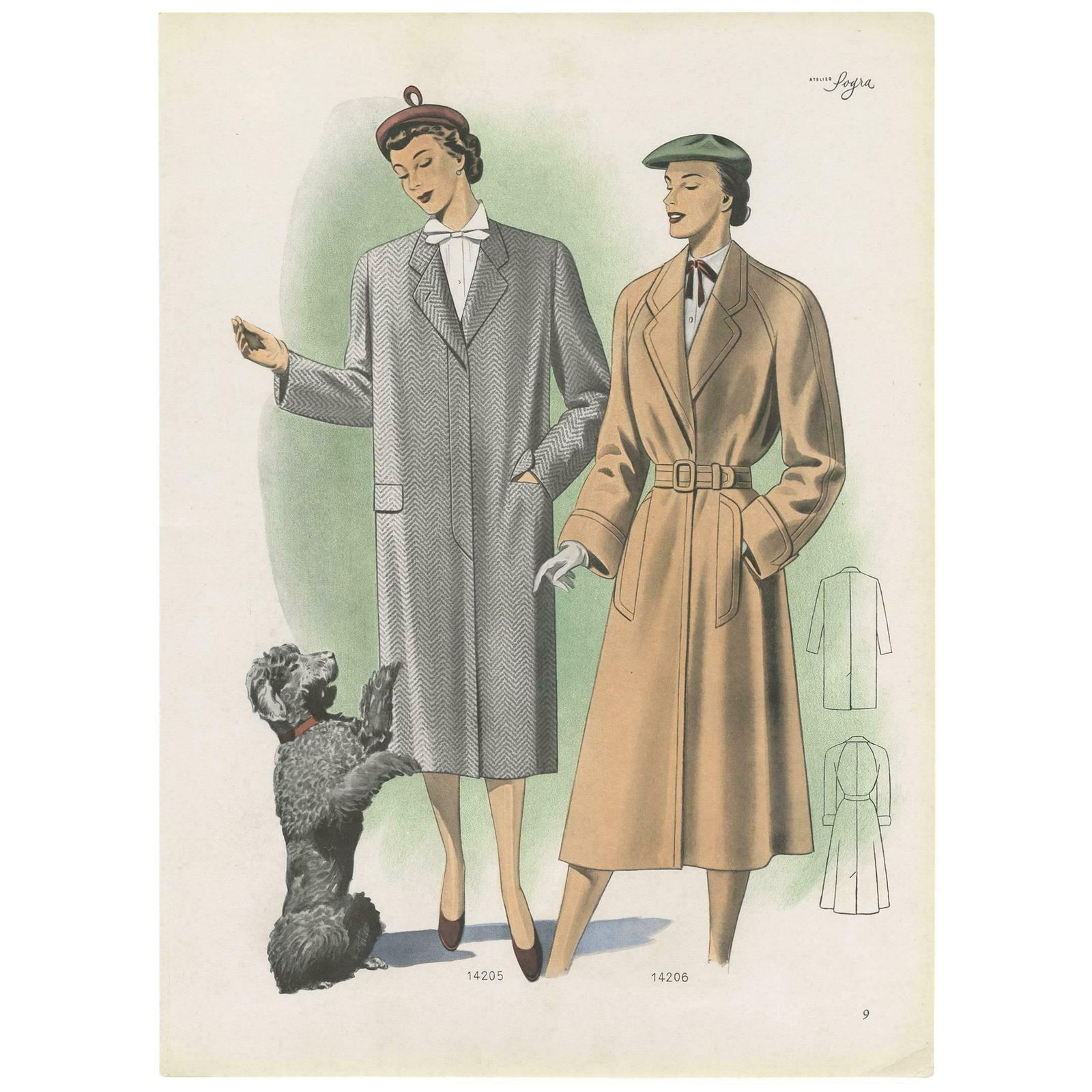 Vintage Fashion Print 'Pl.14205' Published In Ladies Styles, 1951