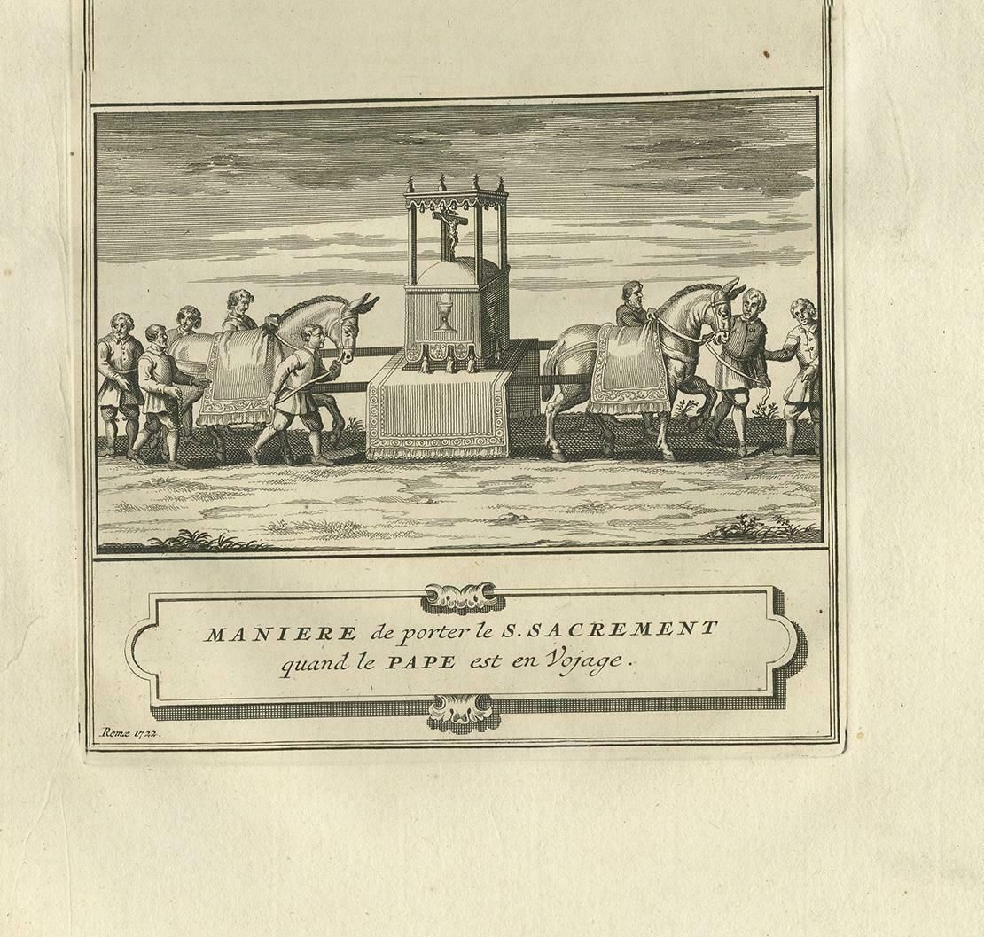 Antique Print Of The Holy Sacrament By Picart, Circa 1725 photo Art