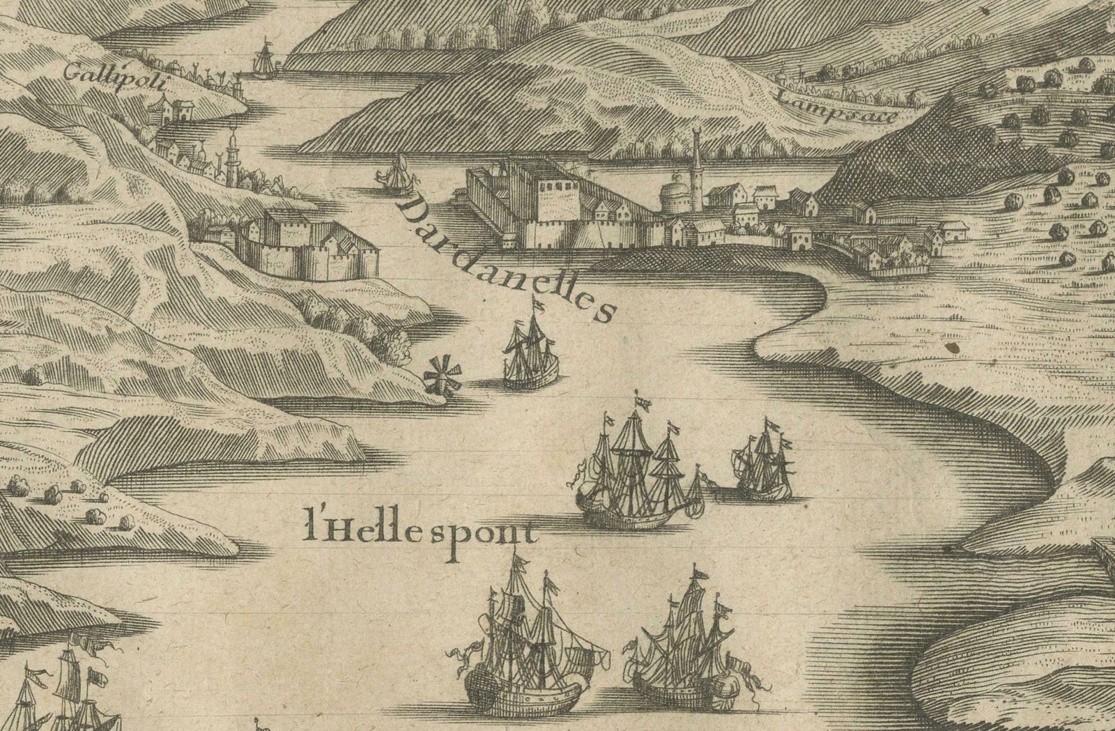 Dardanelles Strait, With A Perspective Of The City Of Constantinople, 1693 photo 372.0