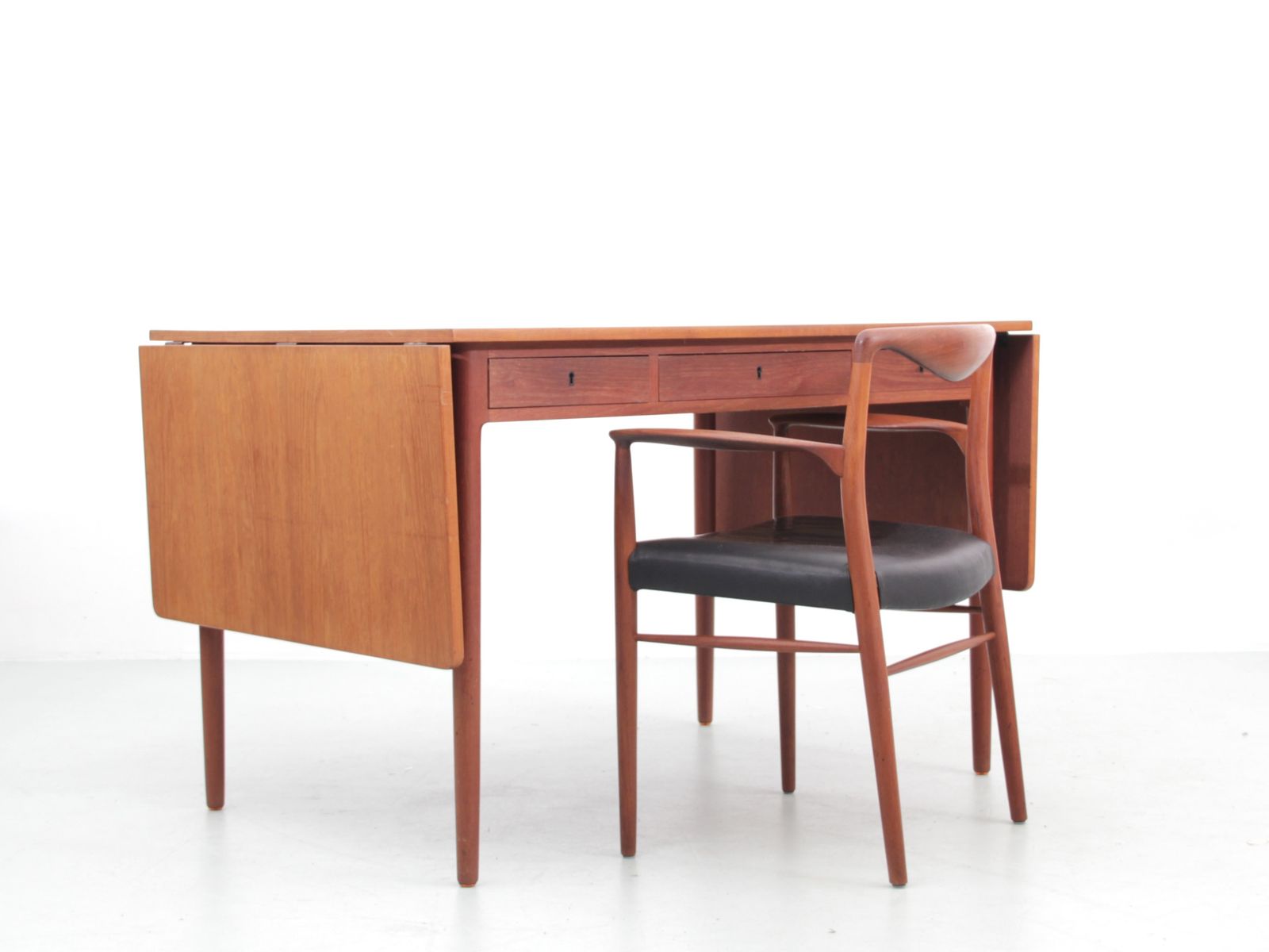 Mid Modern Danish Standing Desk In Teak Hans Wegner Style photo 2850.0