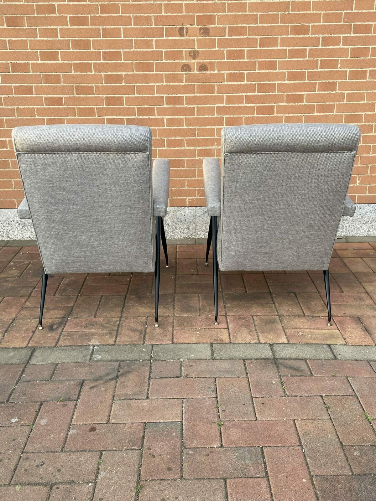 Pair Of Reclining Armchairs By Silvio Cavatorta 1950s photo for sale