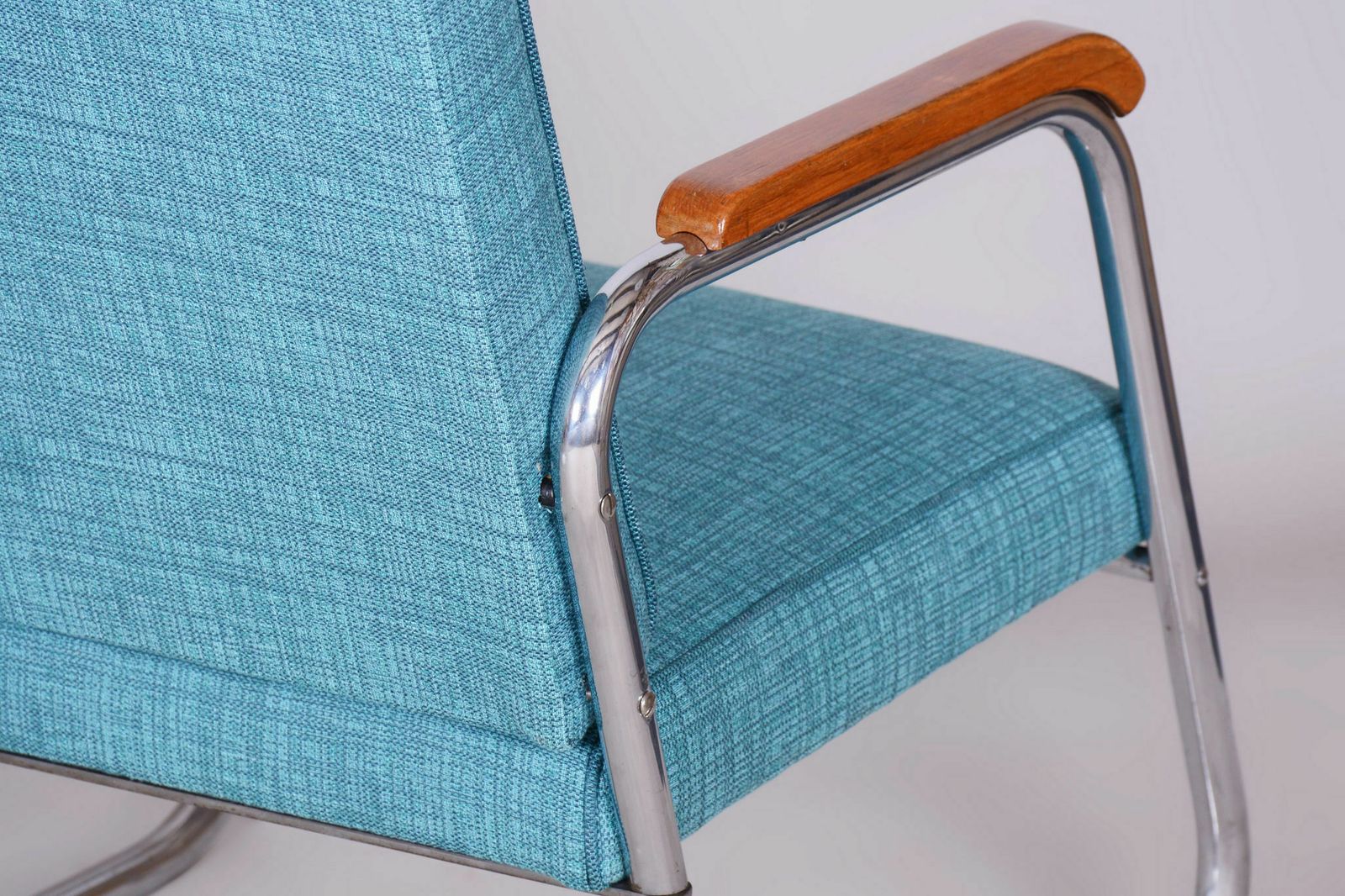 Restored Bauhaus Pair Of Armchairs, Karel E. Ort, Hynek Gottwald, Czech, 1930s photo 2450.0
