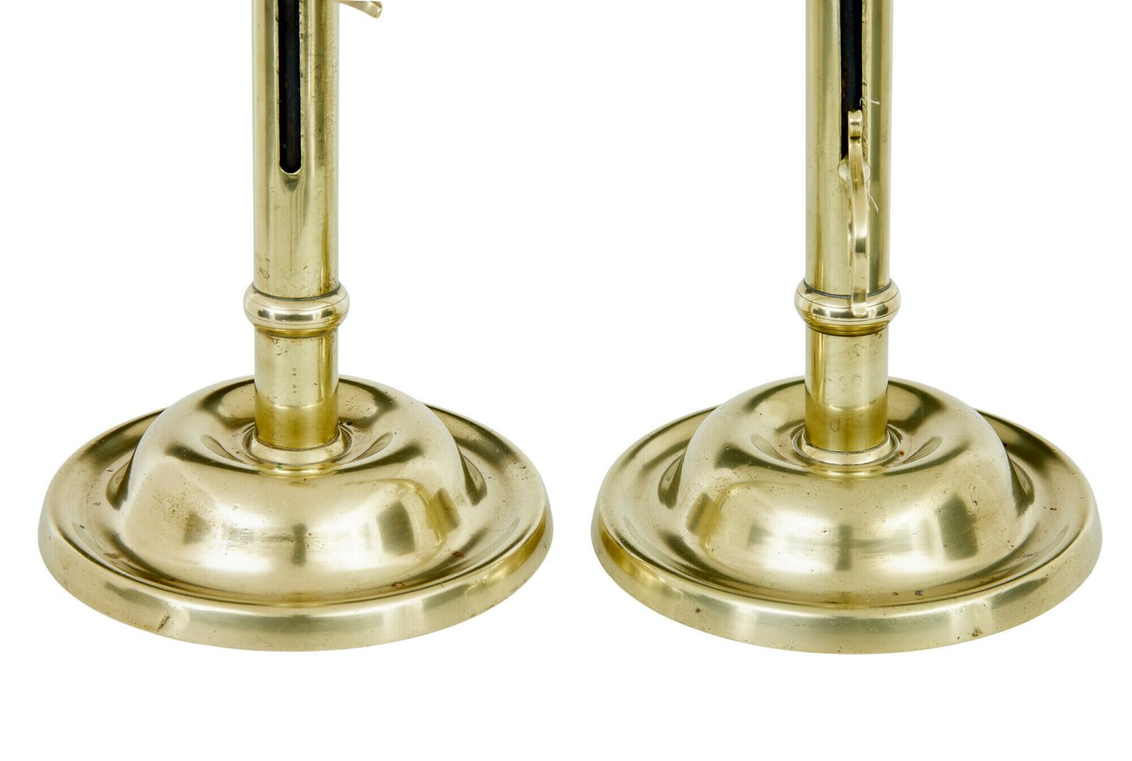 Pair Of Arts And Crafts 19th Century Brass Candlesticks photo Home Decor