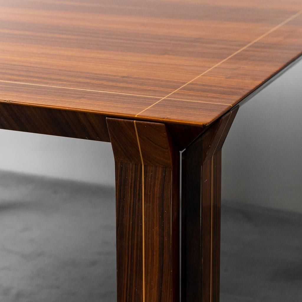 1970s Vintage Modern Wooden Metal Dining Table photo 555.27