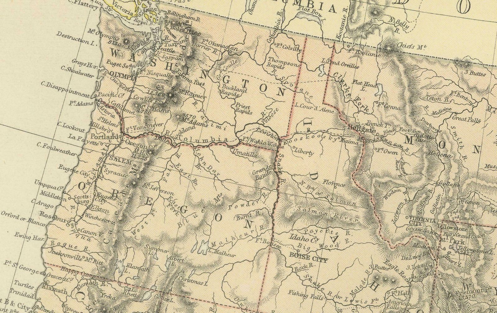 Antique Map Of The United States Of North America, 1882 photo vinterior