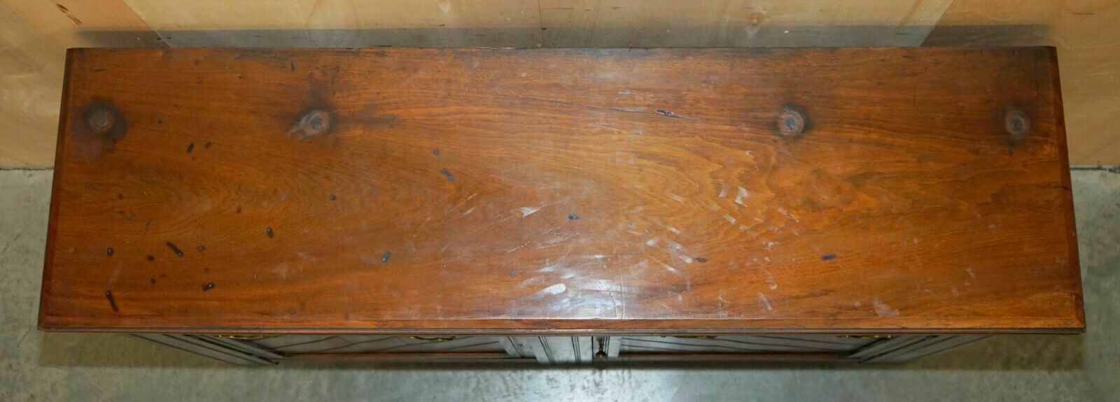 Antique English Country Oak Circa 1880 Victorian Sideboard Base With Drawers photo vintage