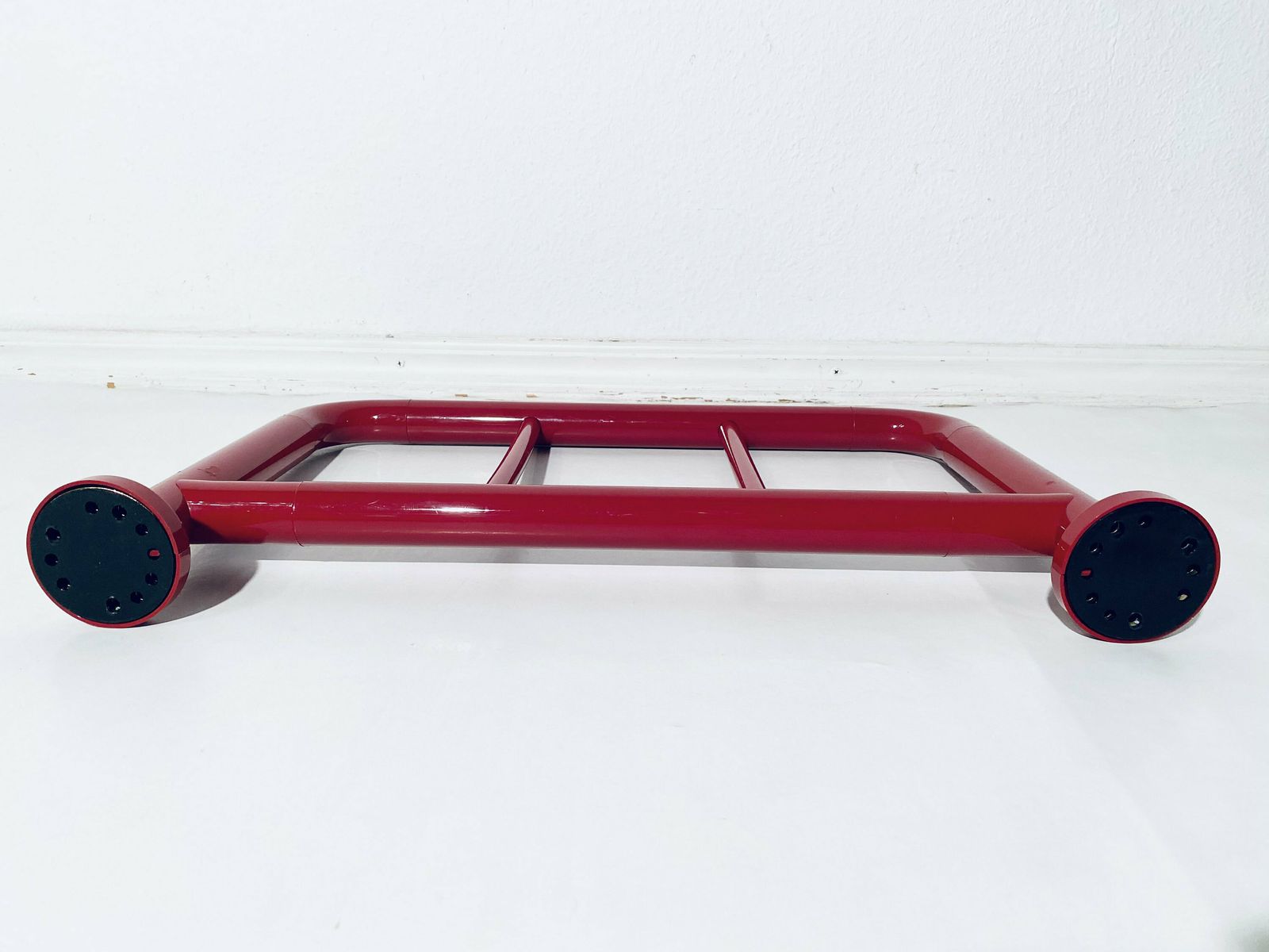 photo for sale Hewi Rare Wall Clothes Rack Shelf Red Plastic / 1980s Vintage Interior