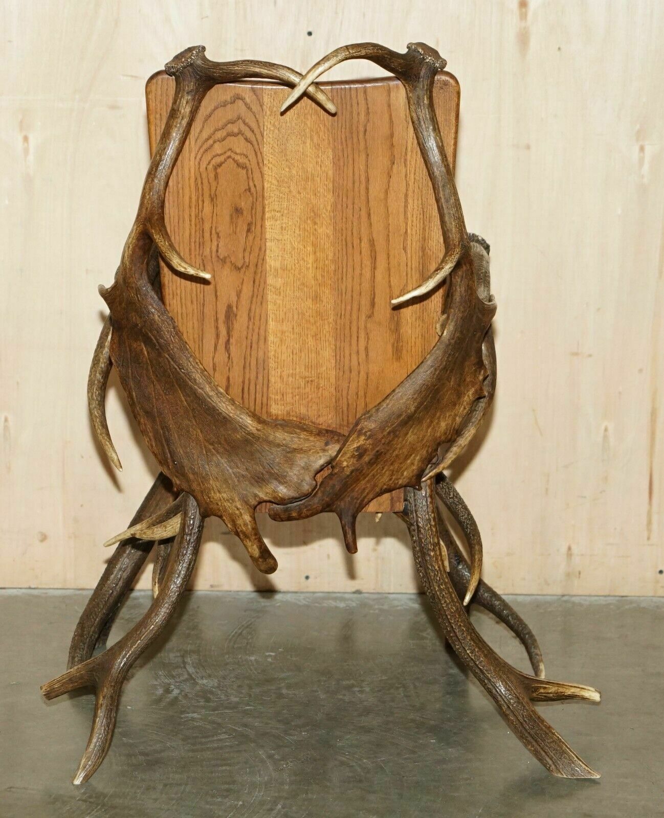 photo furniture Pair Of Antique German Black Forest Carved Antler Armchairs Part Of A Suite