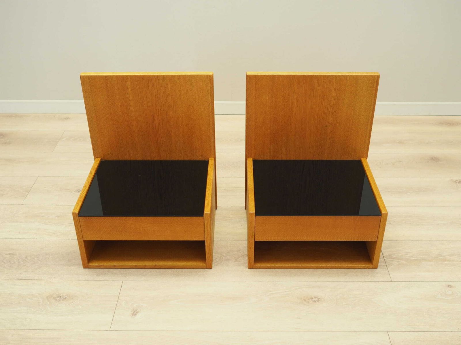 Set Of Hanging Bedside Cabinets, Danish Design, 1960s, Designer: Hans J. Wegner, Manufacturer: Getama photo 1509.0