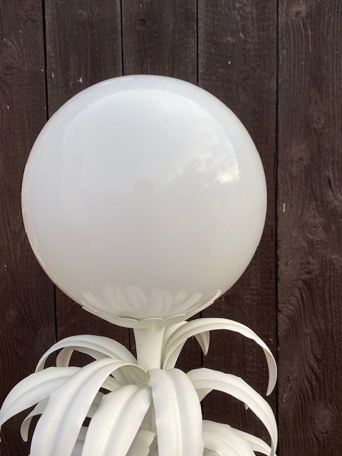 photo furniture Mid Century White Palm Tree Floor Lamp In The Manner Of Sergio Terzani, French, 1970s