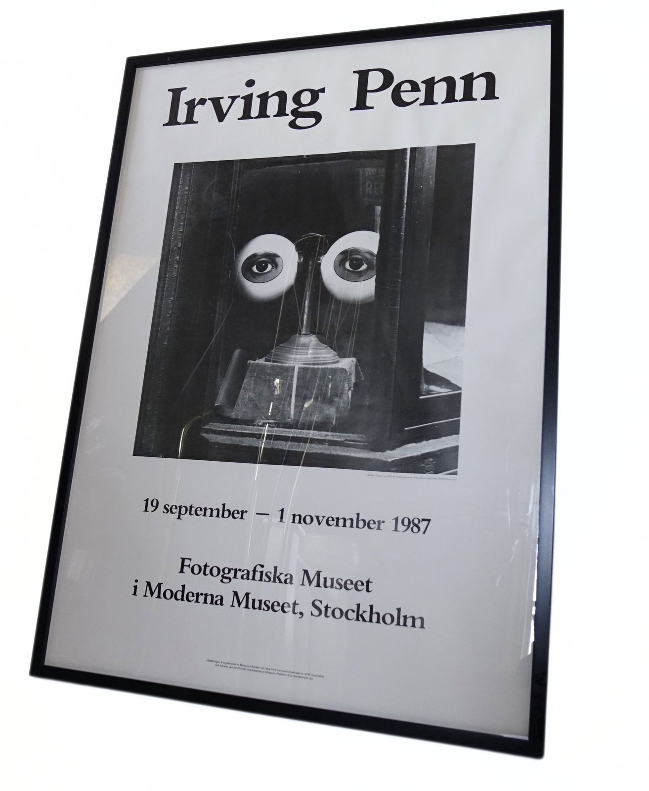 Original "Moderna Museet" Poster Of Exhibition Irving Penn 1990 photo furniture