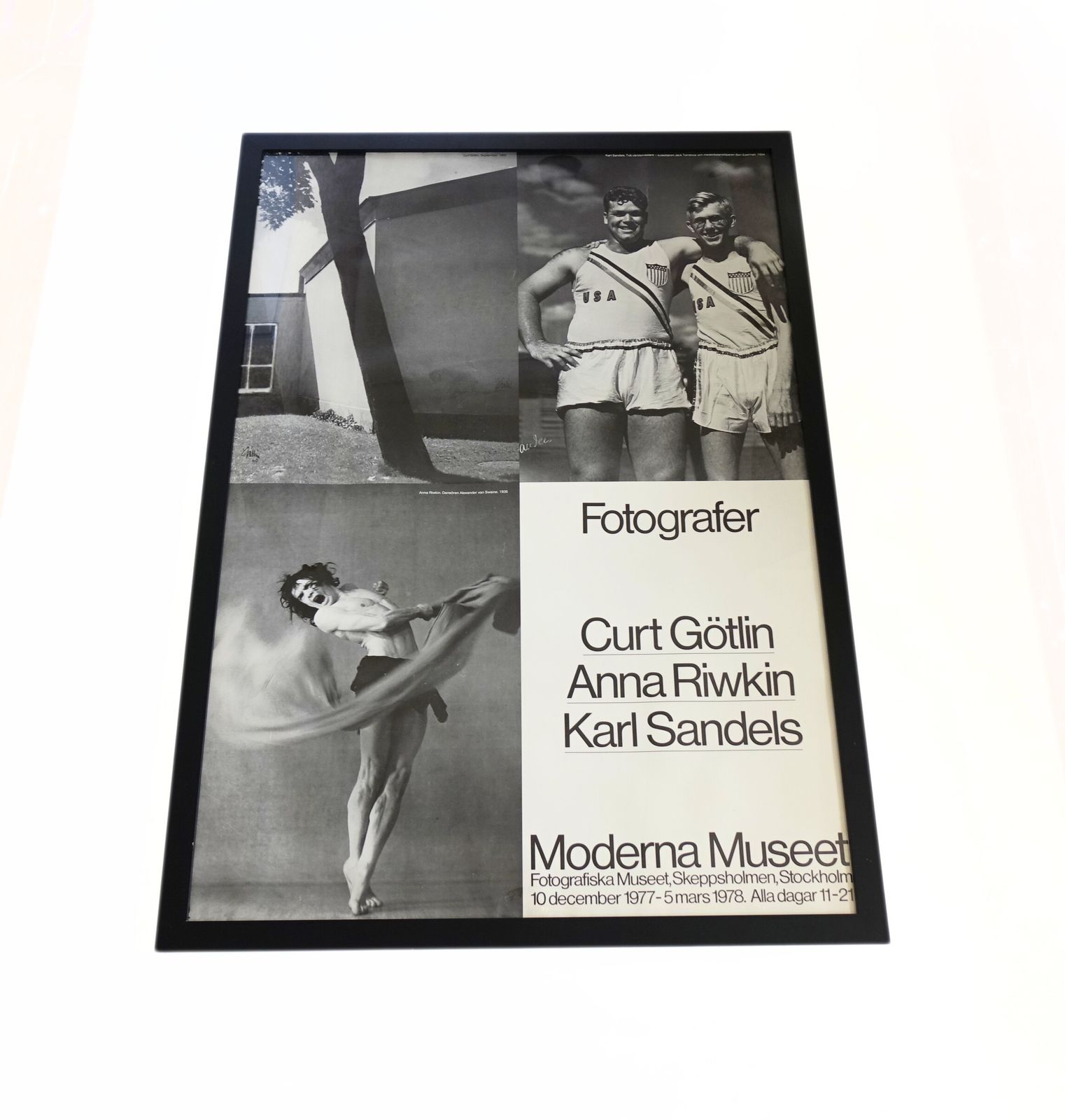 Original "Moderna Museet" Poster Of Exhibition Fotografer: Götlin, Riwkin