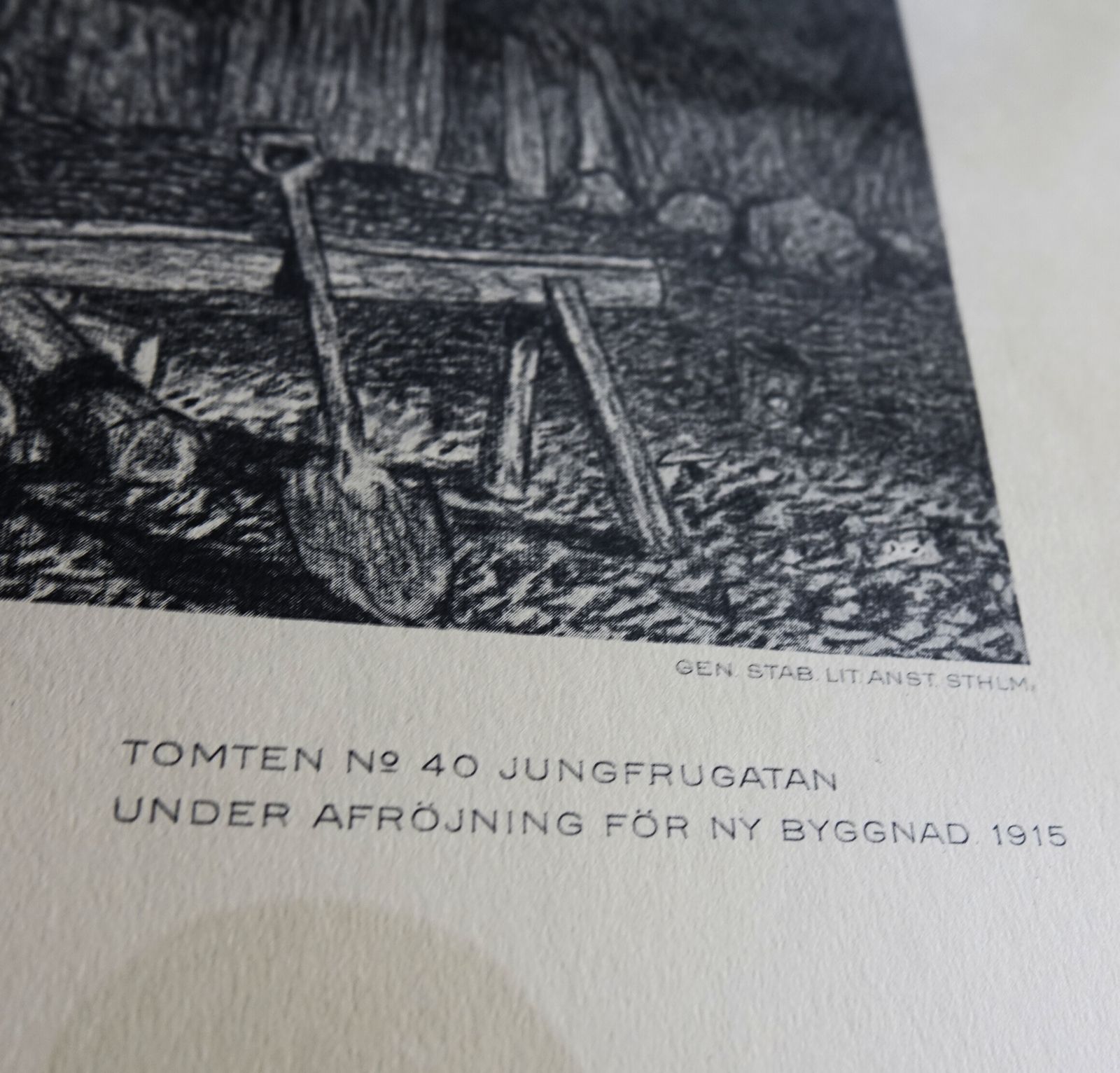Antique Prints From 1915 Of "Stockholmsbilder" Painted By Ferdinand Bobe photo for sale