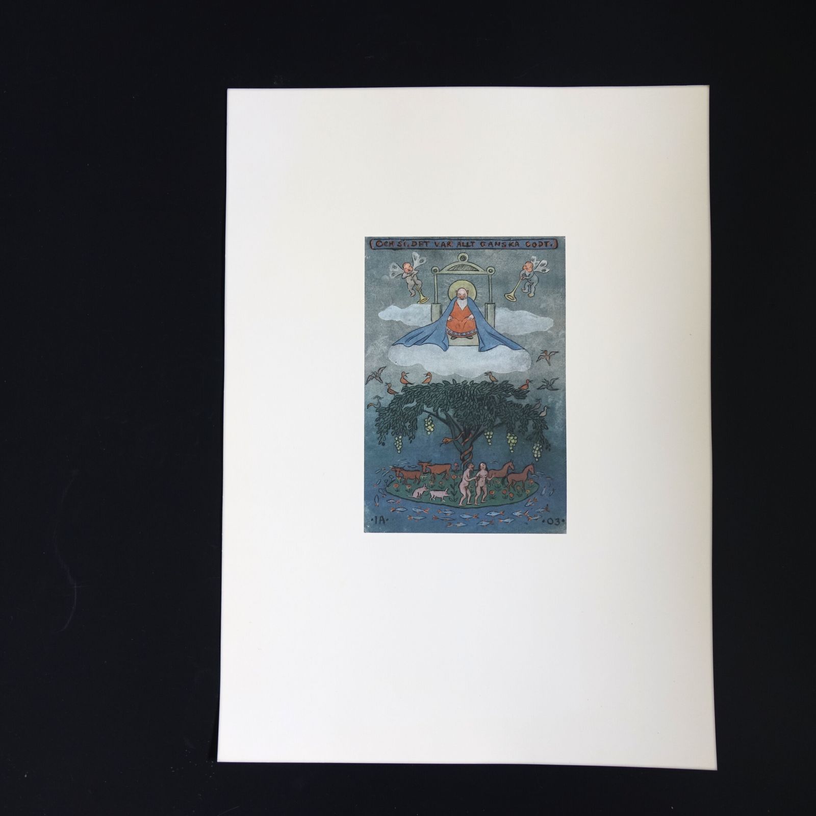 "Och Si, Det Var Allt Ganska Gott." Vintage Posters By Ivar Arosenius. photo for sale
