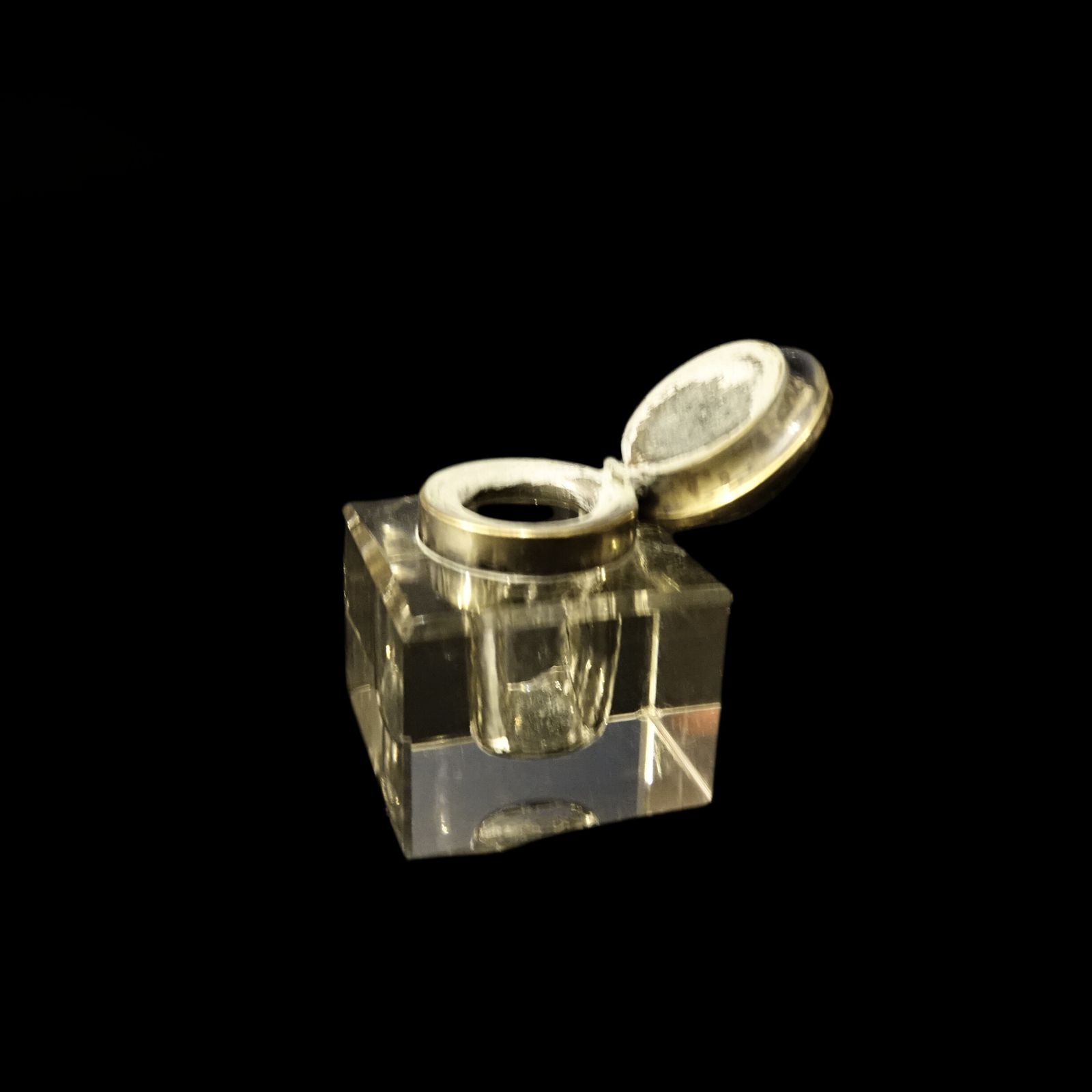 Antique Stunning Ink Cup In Crystal And Silver Plated Lid From Sweden Ea photo furniture