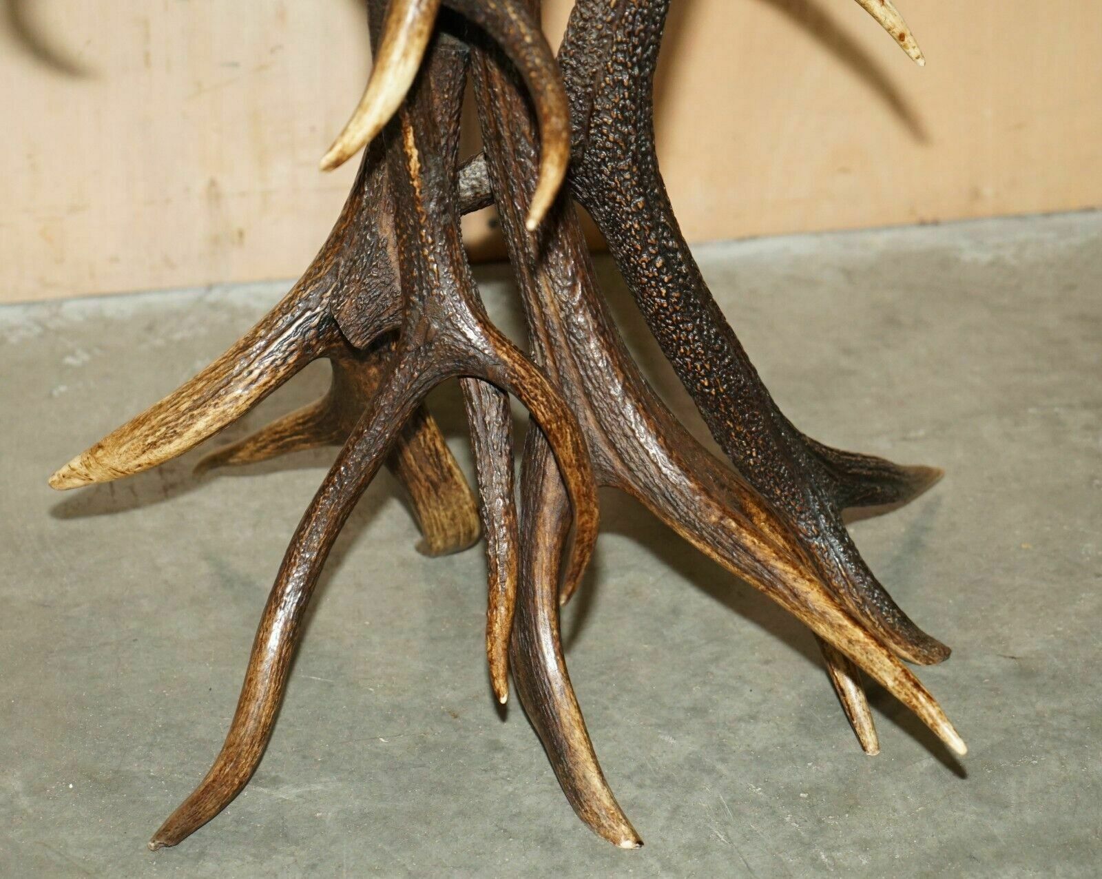 Antique German Black Forest Carved Rams Head Antler Supper Table Part Of A Suite photo Furniture