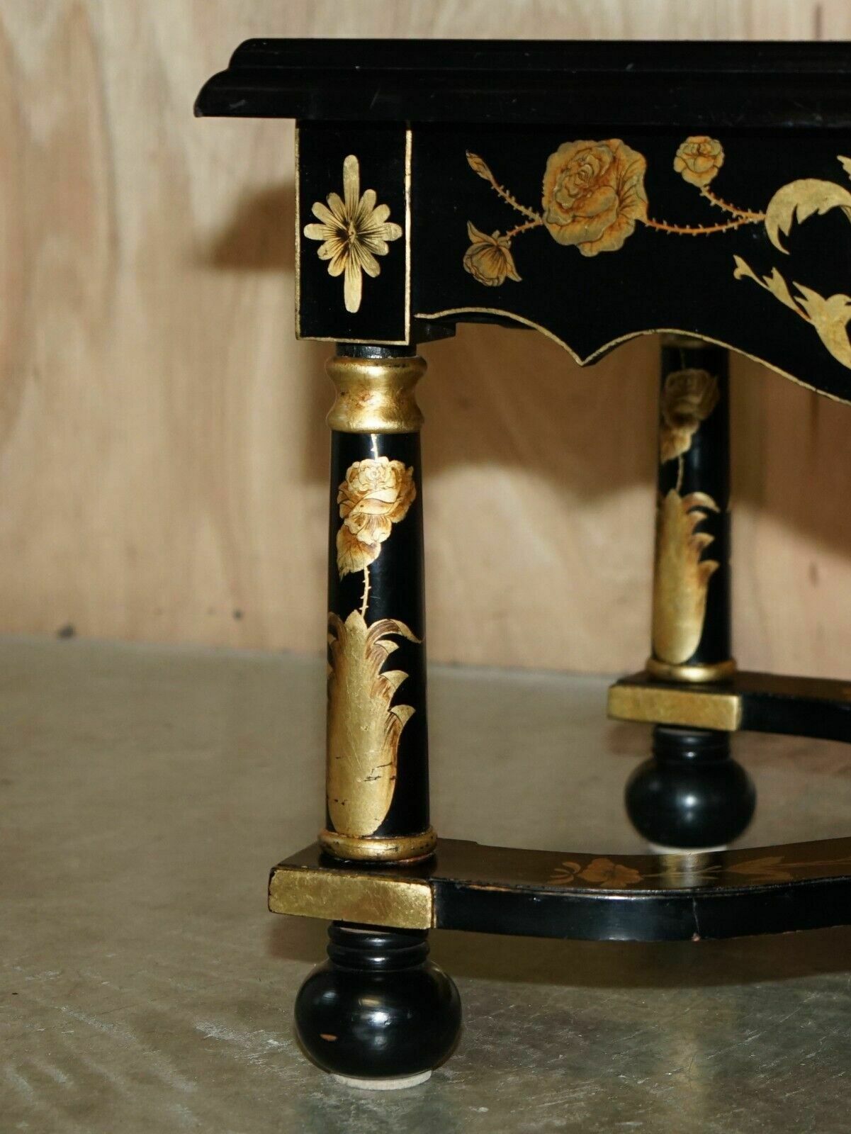 Vintage Hand Lacquered Chinese Oriental Coffee Cocktail Table With Drawers photo Furniture